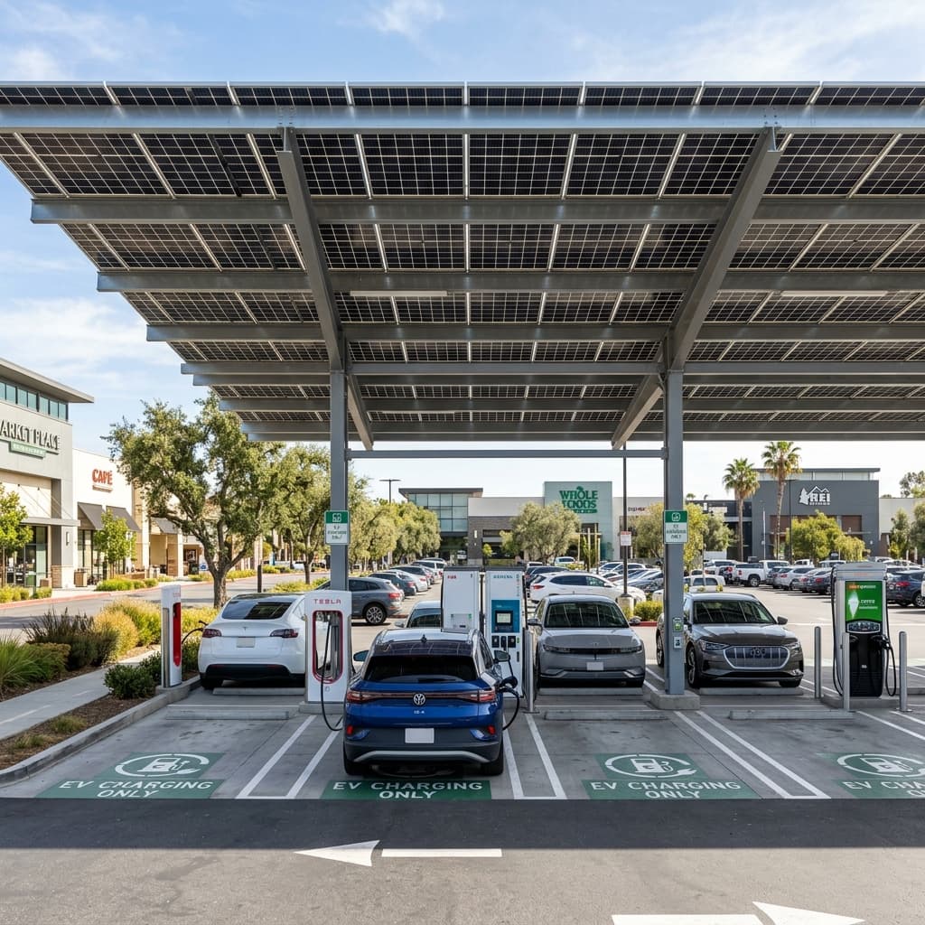 Estación de carga EV con energía solar – Neotech Solutions