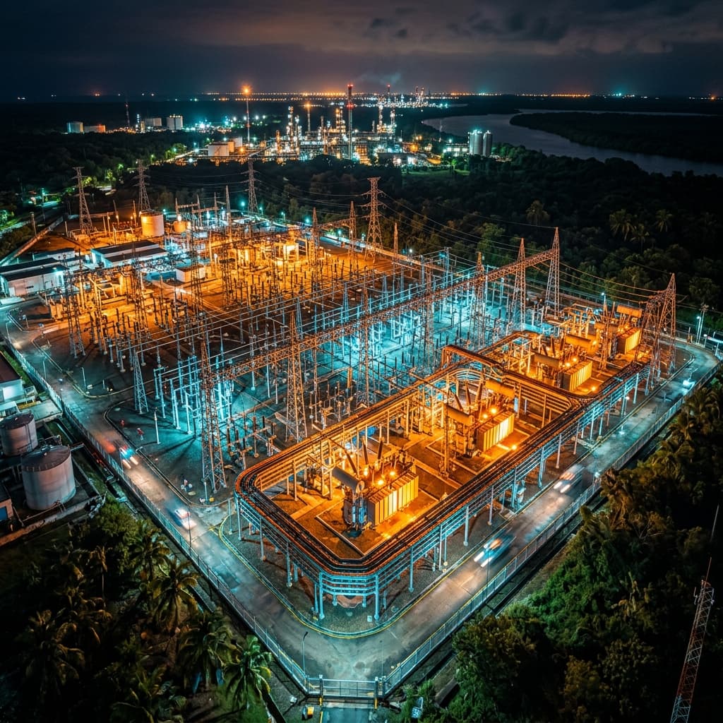 Subestación eléctrica industrial Tabasco Villahermosa